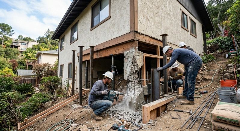 Concrete Foundation Repair in Arcadia, CA