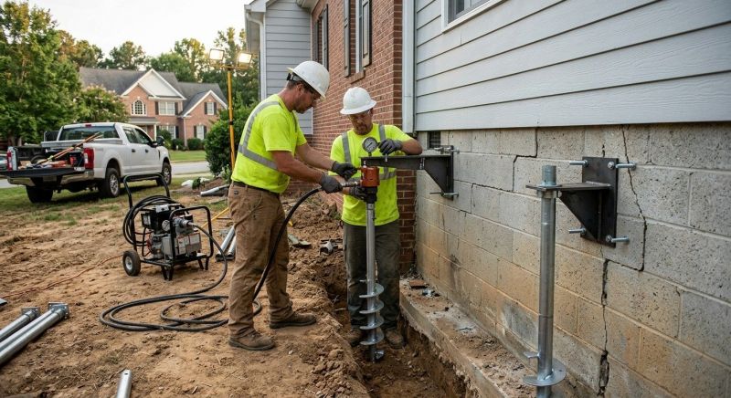 Helical Piers Installation in Chino Hills, CA