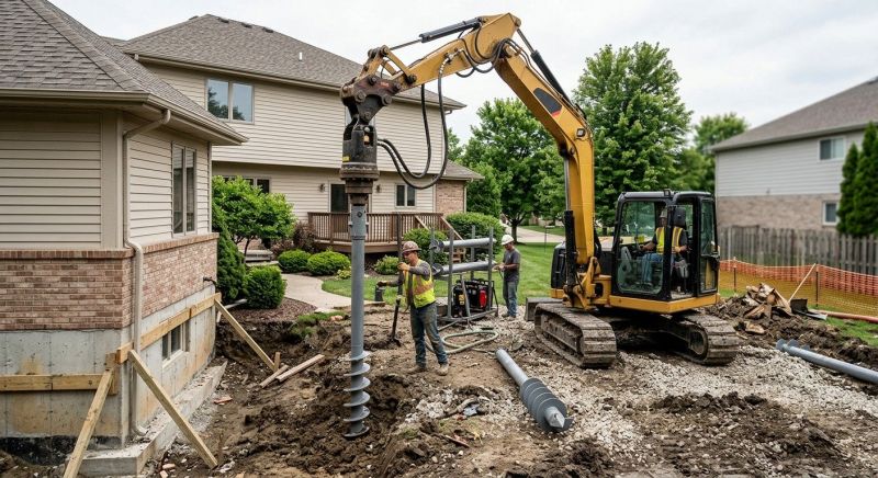Helical Pile Installation in Chino Hills, CA