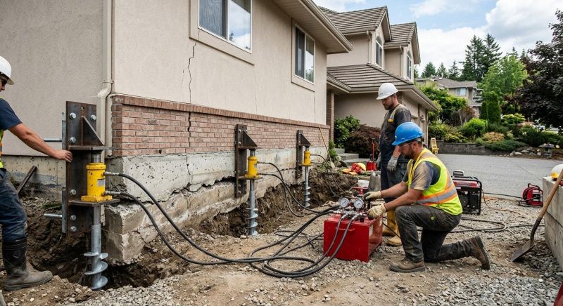Sinking Foundation Lifting in Chino Hills, CA